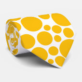 Spotty - Amber op White Stropdas (Opgerold)