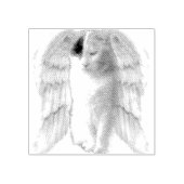 Spotty Angel 5 cm (2 inch) Square Wood Art Stamp Rubberstempel (Afrduk)