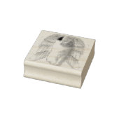 Spotty Angel 5 cm (2 inch) Square Wood Art Stamp Rubberstempel (Stempel)