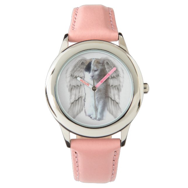 Spotty Angel Kinder roze getallen bekijken Horloge (Voorkant)