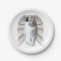Spotty Angel Small Round Paper-Bord