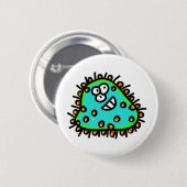 Spotty Cartoon Germ Ronde Button 5,7 Cm (Voorkant /achterkant)