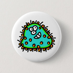 Spotty Cartoon Germ Ronde Button 5,7 Cm