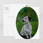 Spotty Dog Art Dalmatian Briefkaart (Voorkant / Achterkant)