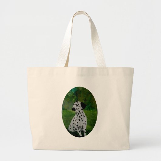 Spotty Dog Art Dalmatian Grote Tote Bag (Voorkant)