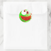Spotty Green Smilie Ronde Sticker (Tas)
