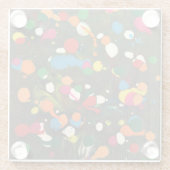 Spotty kleurrijke abstracte kunst onderzetter (Achterkant)