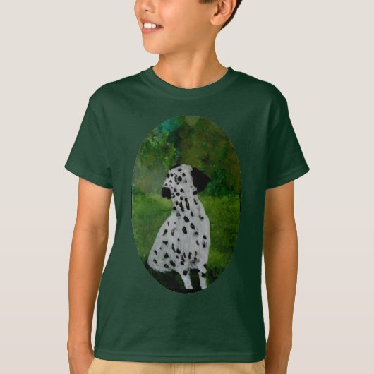 Spotty Kunst Dalmatian van de Hond T-shirt (Voorkant)