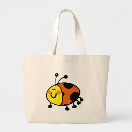 Spotty ladybug grote tote bag (Voorkant)