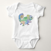 Spotty Marcel the Chameleon Baby Bodysuit (Voorkant)