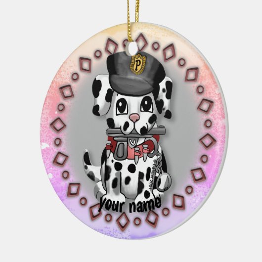 Spotty Police Dog ornament (Links)