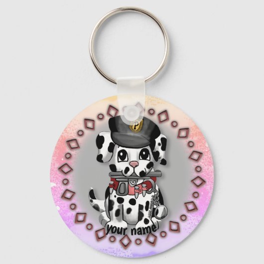 Spotty Police Dog sleutelhanger (Voorkant)