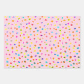 Spotty polka dots schattige waterverf spots kleurr inpakpapier vel (Voorkant 2)