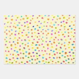 Spotty polka dots schattige waterverf spots kleurr inpakpapier vel