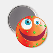 Spotty Red Smilie Magneet (Voorkant / Achterkant)