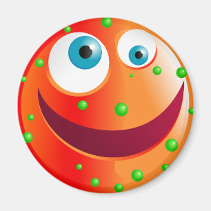 Spotty Red Smilie Magneet