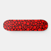 Spotty - Rood op zwart Skateboard (Horizontaal)