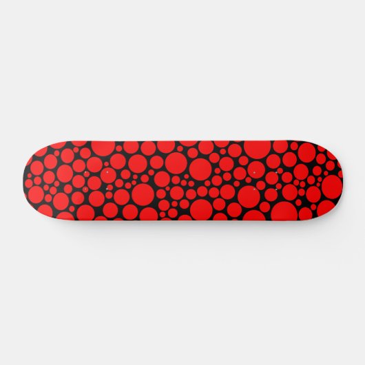 Spotty - Rood op zwart Skateboard (Horizontaal)