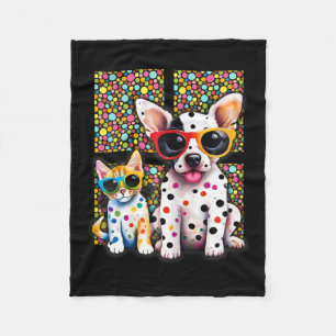 Spotty Schattigee Baby Dot Day Cat Lover Fleece Deken