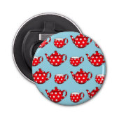 Spotty Teapot Button Flesopener (Voorkant)