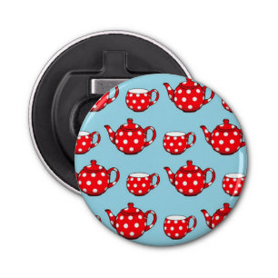 Spotty Teapot Button Flesopener