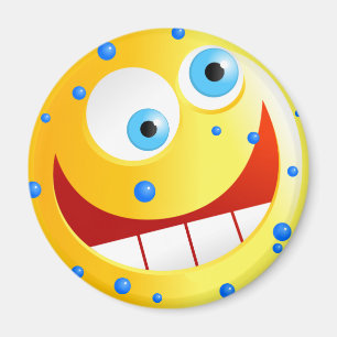 Spotty Yellow Smilie Magneet
