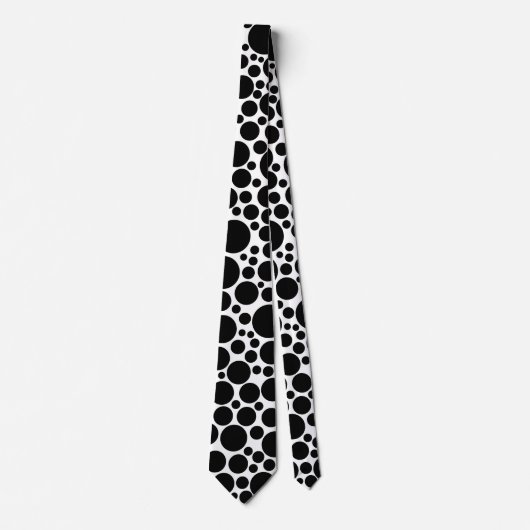 Spotty - zwart op wit stropdas (Voorkant)