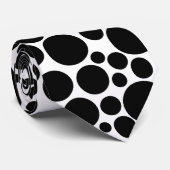 Spotty - zwart op wit stropdas (Opgerold)