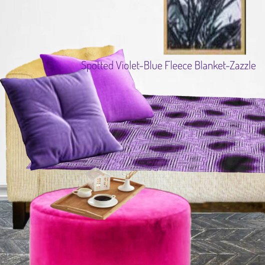 Spotviolet-blauw Fleece Deken