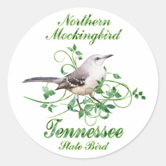 Spotvogel Tennessee State Bird Ronde Sticker