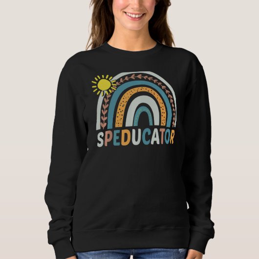 Sppedagoog Rainbow Boho Speciaal Onderwijsleraar Trui (Voorkant)