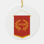 SPQR-banner Keramisch Ornament (Voorkant)
