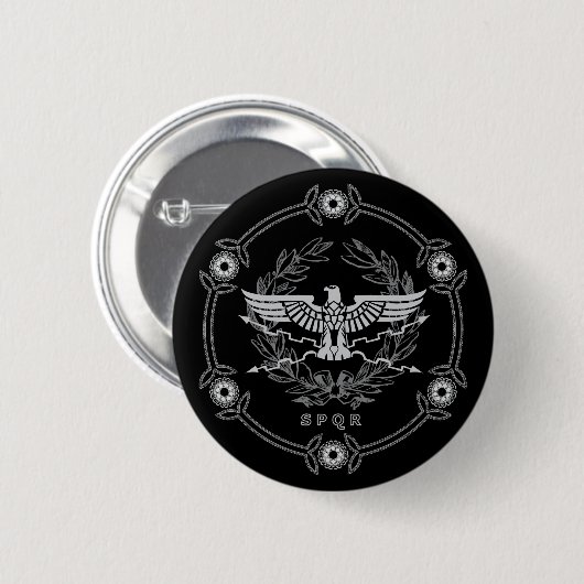 SPQR de Roman Rijk Emblem Button. Ronde Button 5,7 Cm (Voorkant /achterkant)