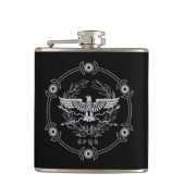 SPQR De Romeinse Rijk Emblem Vinyl Wrapped Flask. Heupfles (Voorkant)
