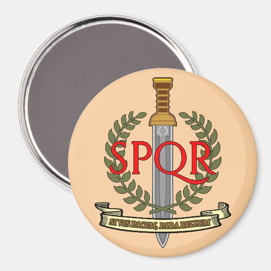  SPQR Gladius - Senatus Populusque Romanus  Magneet (Voorkant / Achterkant)