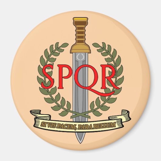  SPQR Gladius - Senatus Populusque Romanus  Magneet (Voorkant)