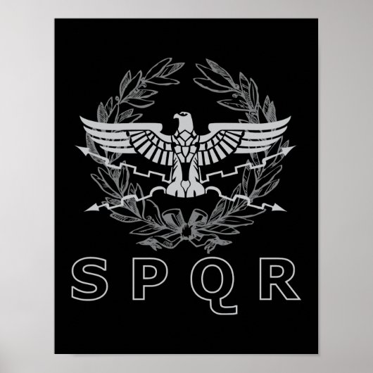 SPQR Het Romeinse Rijk Emblem Poster (Voorkant)