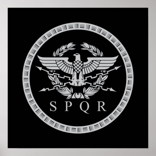 SPQR Het Romeinse Rijk Emblem Poster (Voorkant)