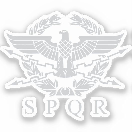 SPQR Het Romeinse Rijk Emblem Sticker (Voorkant)