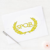 SPQR Roma Ovale Sticker (Envelop)