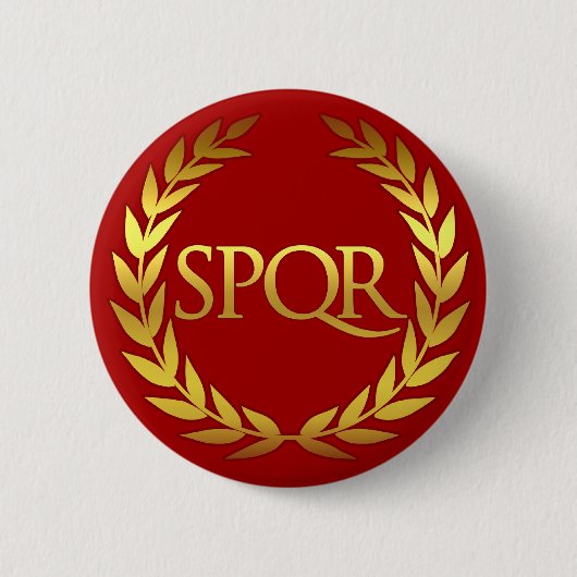 SPQR Roma Ronde Button 5,7 Cm (Voorkant)