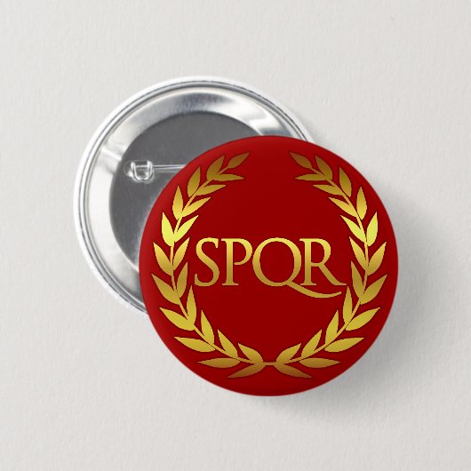 SPQR Roma Ronde Button 5,7 Cm (Voorkant /achterkant)