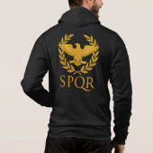 SPQR Roman Eagle Emblem – Golden Aquila & Laurel Hoodie (Achterkant)