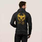 SPQR Roman Eagle Emblem – Golden Aquila & Laurel Hoodie (Achterkant volledig)