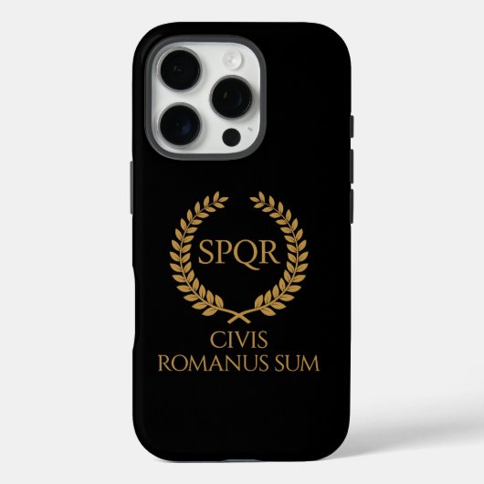SPQR Roman Emblem – Civis Romanus Sum Laurel Crest Case-Mate iPhone Case (Achterkant)
