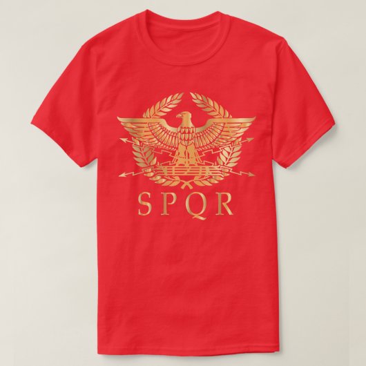 SPQR Roman Empire Standard Eagle Emblem Go T-shirt (Design voorkant)