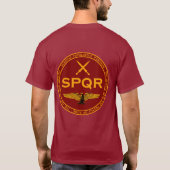 SPQR Roman Legion Maroon & Gold Seal Shirt (Achterkant)