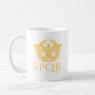 SPQR Romeinse Adelaar Embleem Klassieke Koffiemok
