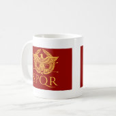 SPQR Romeinse Rijk Adelaar Mok (Voorkant links)