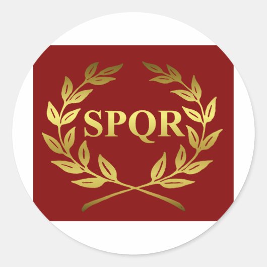SPQR RONDE STICKER (Voorkant)